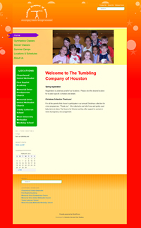 The Tumbling Company of Houston Website Genesis One and One Studios Portfolio Item
